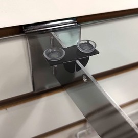 Black Center Shelf Rest Clip & Rubber Cushion for Brackets to Hang Glass, Wood Or Metal Shelf, 20 Pack