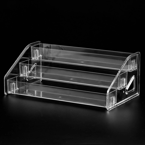 SUTOKAKA 3-Layer Clear Acrylic Organizer Rack for Nail Polish, Eyeglasses,