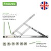 Genius® 8" (200mm) Retrofit UPVC Window Friction Stay Hinges Top