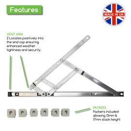 Genius® 8" (200mm) Retrofit UPVC Window Friction Stay Hinges Top Hung/Side Hung (One Pair)