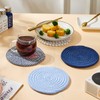 8” Blue Trivets for Hot Dishes, Hot pots and Pans,