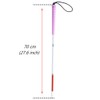 70cm White Cane, Aluminum Folding Cane for The Blind,Folds Down
