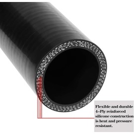 Haturmyko ID 2.5" to 3" 90 Degree Reducer Silicone Elbow Coupler, Leg Length 8" (203mm) 4-Ply Reinforced Universal Straight Silicone Radiator Hose Reducer Intake Turbo Pipe
