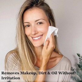 Unbranded Hypoallergenic Makeup Remover Wipes Vitamin E Gentle on Sensitive Skin, 25 Count