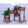 Handmade Natural Rattan Wicker Plant Flower Stand Natural 4 Tier,