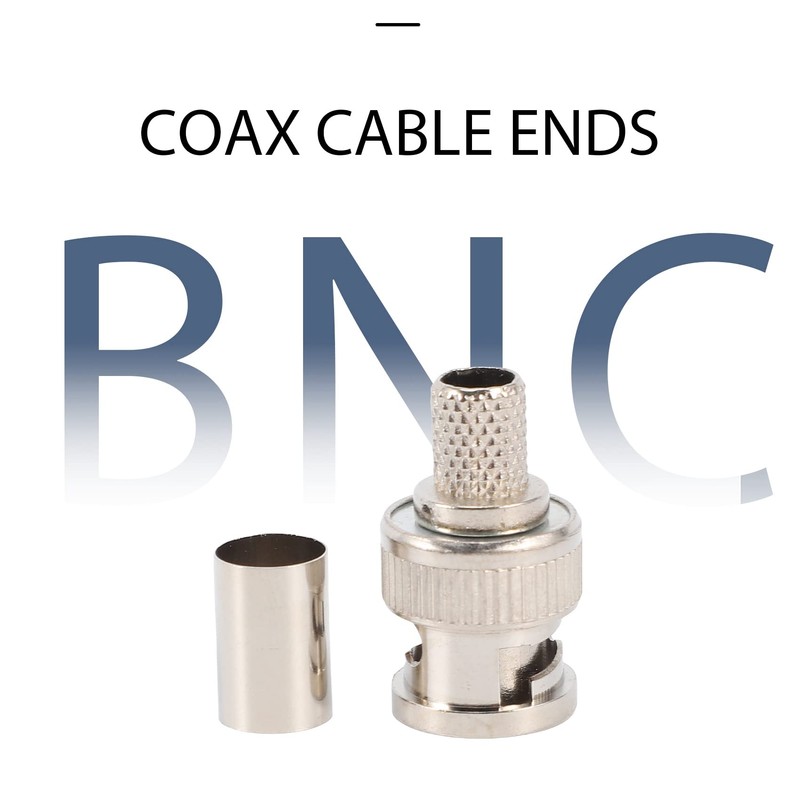 IMCCZONY 30PCS BNC Male Crimp Connector for CCTV System Female