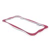 Creathome 3D Shining License Plate Frame (Chrome with Shining Red