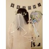 SAMKY Elegant 1T 1 Tier Ribbon Cascade Waterfall Veil -