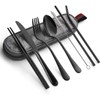Portable Stainless Steel Flatware Set - Travel Camping Cutlery, Portable