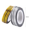 20 Pcs Glitter Gold Silver Nail Art Striping Tape Line