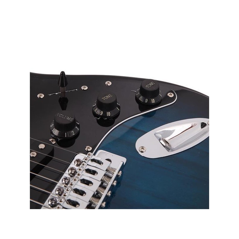 Glarry GST Stylish Electric Guitar Kit with Black Pickguard Dark