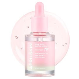 APRILSKIN Sérum De Mucina De Aloe Rosa 30 Ml (1.01 Oz Líq.) Hidratante. Fórmula Con 78% De Mucina De Aloe De Jeju. Acabado No Pegajoso Para Una Piel R