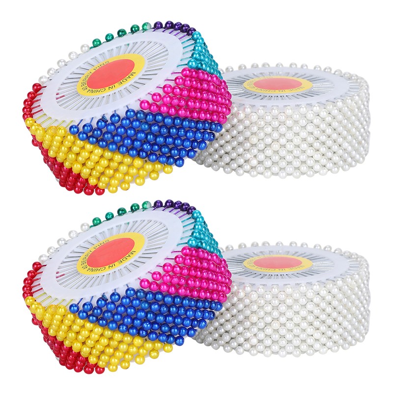 1920Pcs Pearl Head Pins Color Pinwheel Cloth Fixing Bouquet Decoration