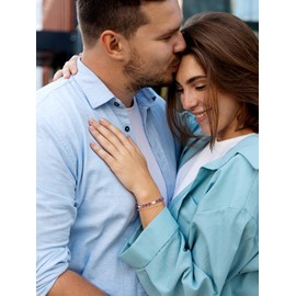 Jovivi Amethyst Bracelet for Women Healing Crystal Silver Heart Layered Dainty Chain Bracelet Gifts for Women Mum Birthday Girls Ladies Jewellery