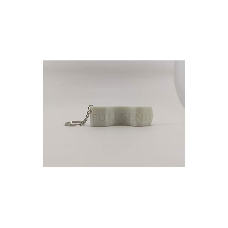 Shotgun Beverage Cans and Bottle Opener Keyring - White