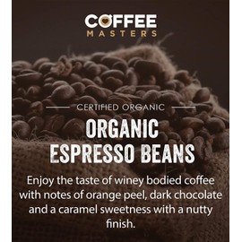 Coffee Masters Colombian Organic Coffee Beans 200g - Fairtrade Single Origin 100% Arabica - Light Roasted Whole Bean, Ideal for Espresso Machines - Great Taste Award Winner