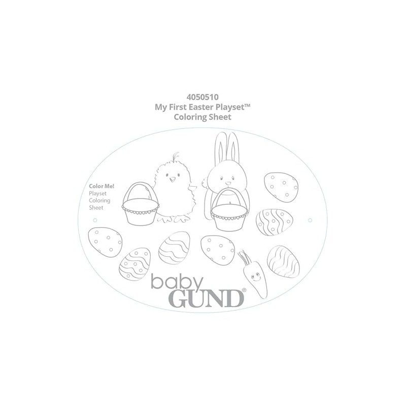 GUND Baby My First Easter Basket 5-Piece Plush Playset with