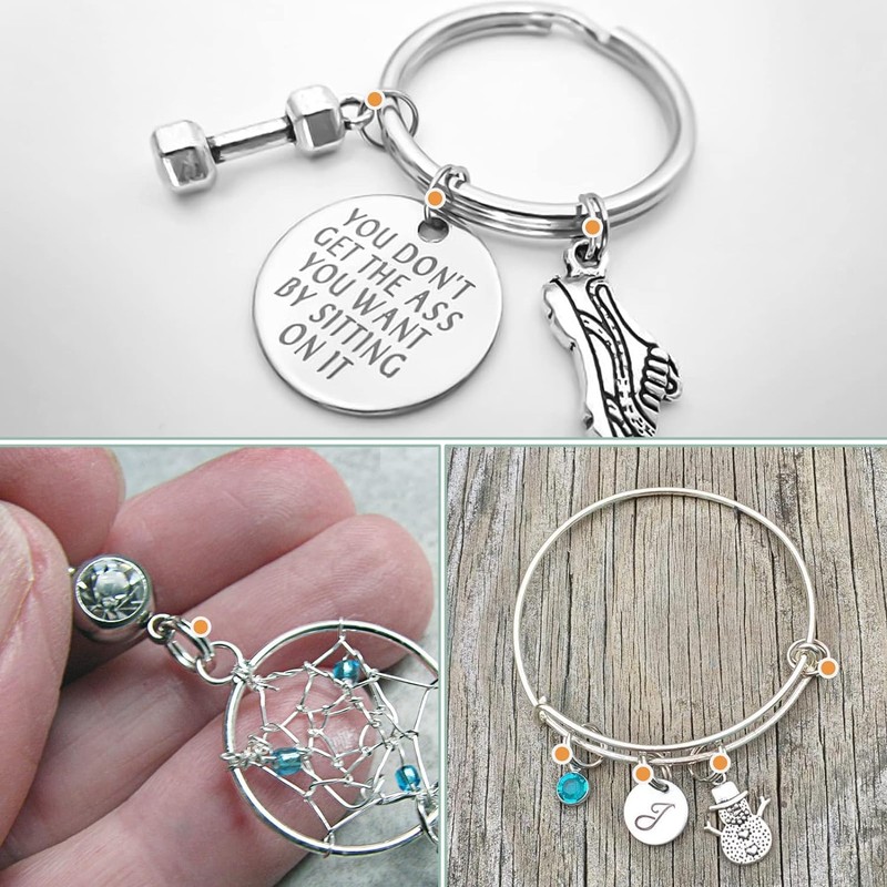 Split Jump Ring - 100pcs 10 mm Keyring Rings with