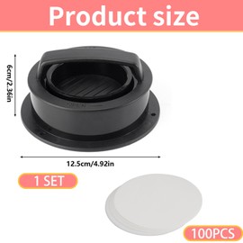 SOGHO Burger Pattie Presse 4 In 1 Set,Burgerpresse Mit 100 Blatt Burger Papier,Hamburgerpresse,Burger Presse,Patties Presse,Burger Maker,Burger Patty Presse,Patty Presse Für Leckere Hamburger,Patties