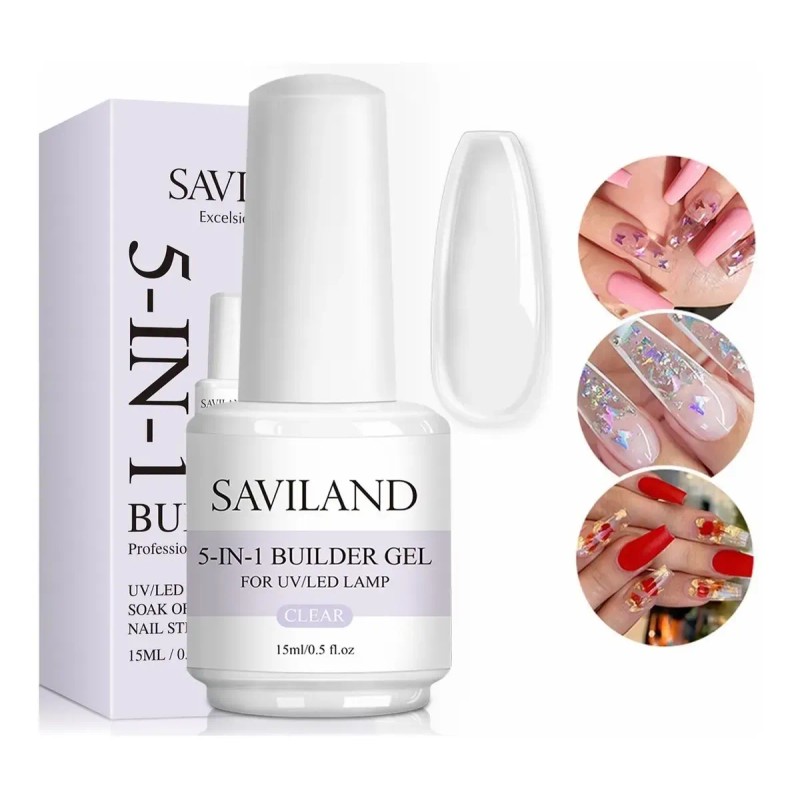 Saviland, Gel De Construcción Clear, Para Extensión De Uñas