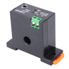 Fafeicy Current Detection Switch, Pressure-Resistant, Adjustable, Self-Supplying Detection Switch, Guide Rail Installation, 35 mm, DIN Maximum 0.5 A@ 12-240 VAC/DC (Normally Closed)