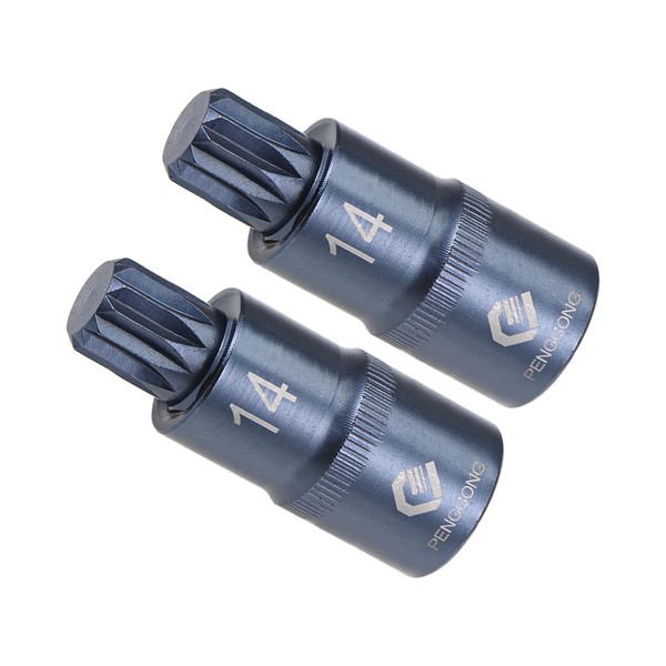 CoCud Triple Square Spline Bit Socket, M14 Bit 1/2" Drive