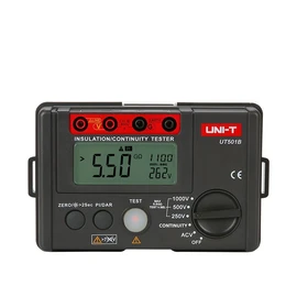 UNI-T UT501B Series UT500 Insulation Resistance Tester, 250V/500V/1000V, 1mA