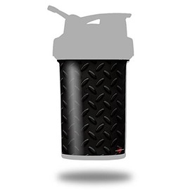 Skin Decal Wrap works with Blender Bottle ProStak 22oz Diamond Plate Metal 02 Black (BOTTLE NOT INCLUDED)