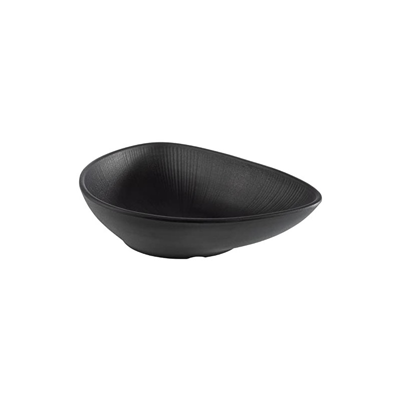 APS 85077 Melamine Bowl Nero Serving Bowl for Quadruple Foods,