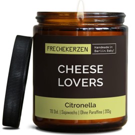 Lustige Citronella Kerze mit Spruch für Foodies | Handgemacht aus Sojawachs | In Geschenkbox | Nachhaltiges Valentinsgeschenk für Genießer, Gourmets, Koch, Essen Liebhaber