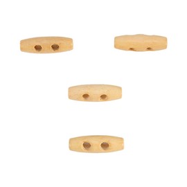 Toggle Buttons for Sweaters, Coat Duffle Toggle Wood Horn 20mm Sewing Knitting Buttons 30mm 50pcs/Lot Button Wooden 2 Holes