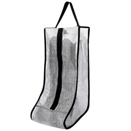 AYNKH Water Resistant Boot Bag, Transparent Tall Shoe Protector Dust Proof Storage Zippered Bag with Handle, Portable for Hunting Hiking Fishing Rainy Day