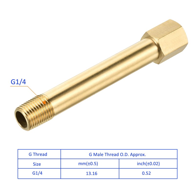 M METERXITY 3 Pack Extension Connection Pipe Fitting - Brass