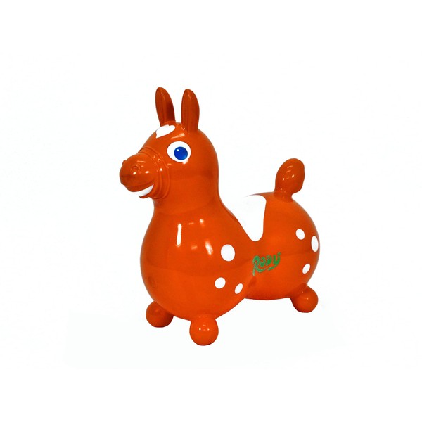 GYMNIC - Rody Bounce Horse, Hopping Ride on Horse for Toddler, Inflatable Horse, Bouncy Animals for Toddlers and Children, Outdoor Toys, Orange