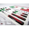 BIKE-label Italy 3D Sticker Flags Pack of 12 Stickers Car