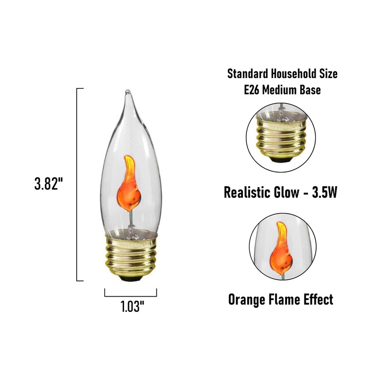 Creative Hobbies® 3 Watt Flicker Flame Light Bulb - Flame