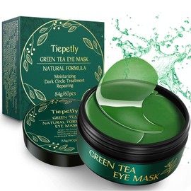 Mascarillas debajo de los ojos,colágeno para ojos,parches de té verde para ojos hinchados 60 piezas,para ojeras e hinchazón,mascarilla hidratante...  