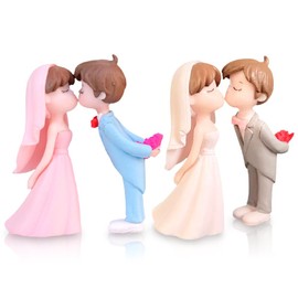 LGWJHCY Car Interior Decoration, Pair of Ornaments for Car, Cute Standing Kiss, Couple Dolls Figure, for Car Dashboard Decoration, Office, Room Decoration, Gift Idea, Valentine's Day, Birthday Gifts