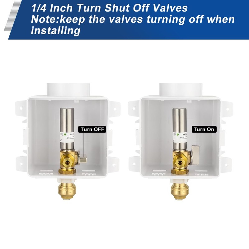 EFIELD Universal Ice Maker Box,1/2-Inch Push fit Inlet Connection with