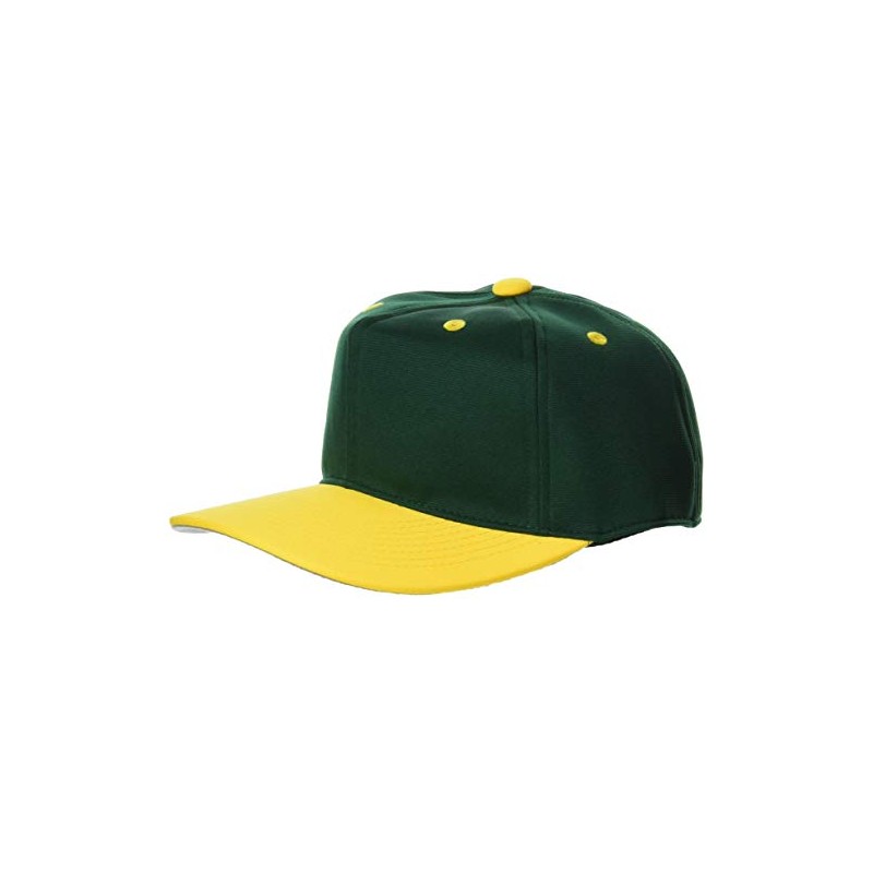 SSK BC062 Square Bill 6-Way Baseball Cap, green x yellow
