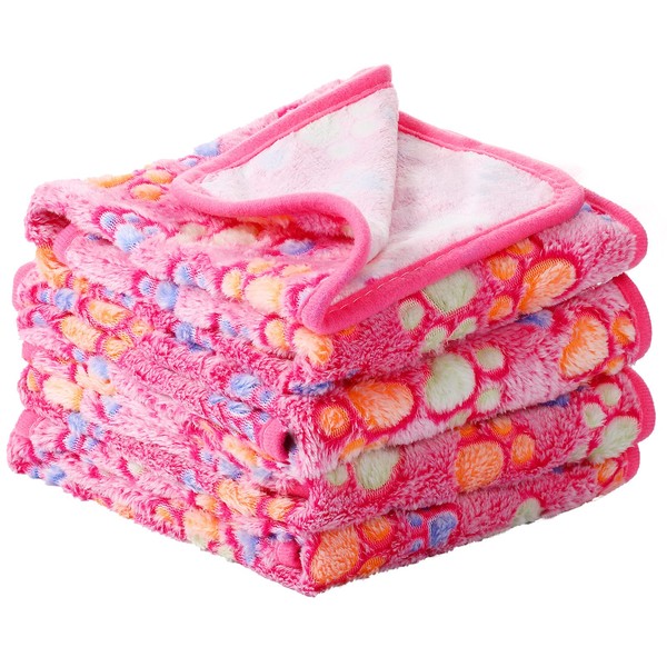 Tatuo 4 Pcs Dog Blanket Pet Puppy Blanket Puppy Teething