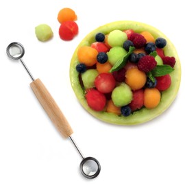 Norpro Double Melon Baller w/Wood Handle, 8 In.