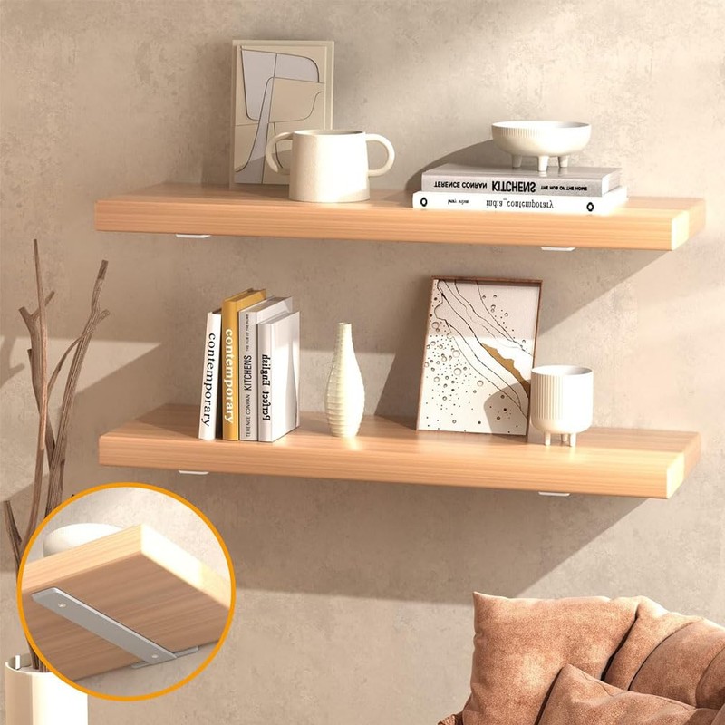 2 Pack Metal Shelf Brackets 20 cm,Heavy Duty Wall Shelving