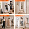 Full Length Mirror with Wheels, 65"x22" Freestanding Floor Mirror with