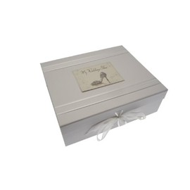 White Cotton Cards My Wedding Shoes Large Keepsake Box