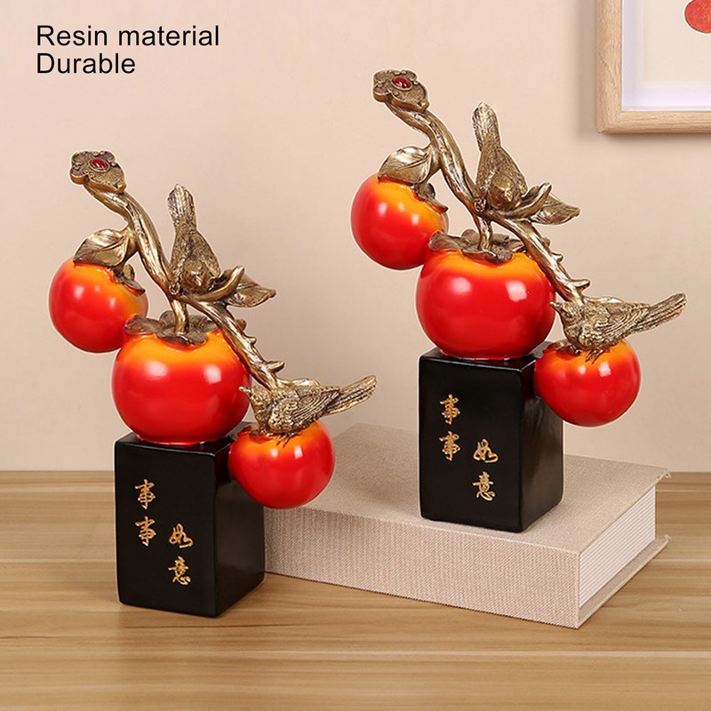 Resin Persimmon Decoration Auspicious Meaning Realistic Cute Home Ornaments for