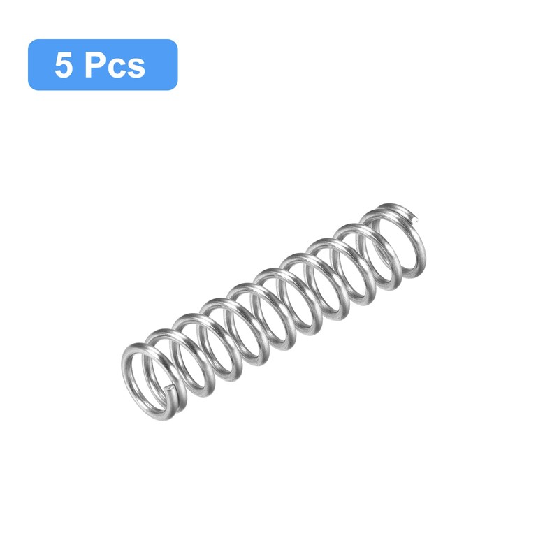 sourcing map Compression Spring, 5Pcs 304 Stainless Steel, 12mm OD,