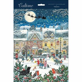 Christmas Carols in the Village Portrait Traditional Advent Calendar, Gift