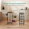 Ocyfym 4 Tier Kitchen Vegetable Storage Cart Fruit Basket with