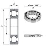 ACROPIX 16005 Deep Groove Ball Bearing P6 25x47x8mm Lubricated Bearing